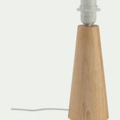 Pied De Lampe*alinea Pied de lampe électrifiée en bois d'hévéa H29cm - Naturel