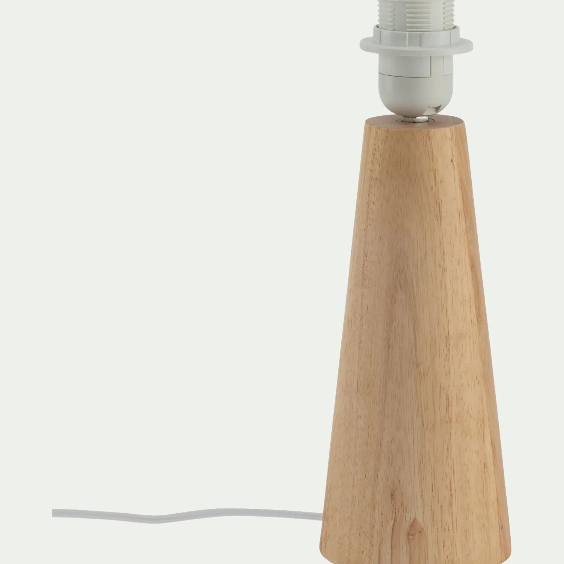 Pied De Lampe*alinea Pied de lampe électrifiée en bois d'hévéa H29cm - Naturel