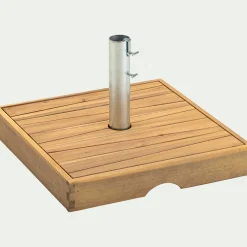 Pieds De Parasol*alinea Pied de parasol carré en acacia 33kg - naturel Bois clair
