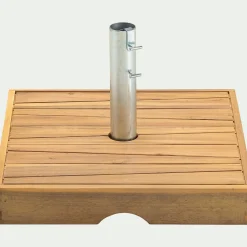Pieds De Parasol*alinea Pied de parasol carré en acacia 33kg - naturel Bois clair