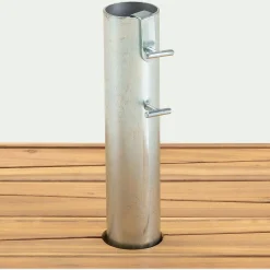 Pieds De Parasol*alinea Pied de parasol carré en acacia 33kg - naturel Bois clair