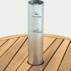 Pieds De Parasol*alinea Pied de parasol rond en acacia 27kg - naturel