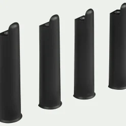 Bultex|Pied De Sommier*alinea Pieds de sommier cadre à lattes s H22cm - Jeu de 4 Noir