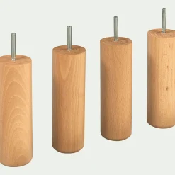 Pied De Sommier*alinea Pieds de sommier naturels H20 cm - jeu de 4 Bois clair
