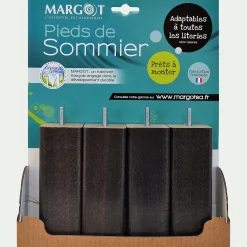 Pied De Sommier*alinea Pieds de sommiers gris foncés H17 cm - jeu de 4