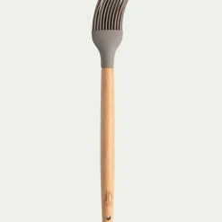 Ustensile De Cuisine*alinea Pinceau de cuisine en bois et silicone - brun terre ombre Marron