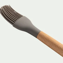 Ustensile De Cuisine*alinea Pinceau de cuisine en bois et silicone - brun terre ombre Marron