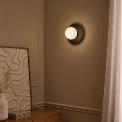 Applique Murale*alinea Plafonnier électrifié en acier D25cm - Noir