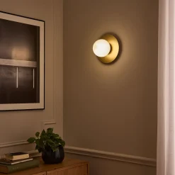 Applique Murale*alinea Plafonnier électrifié en acier D25cm - Doré