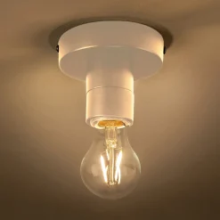 Plafonnier*alinea Plafonnier électrifié en métal D10cm - Blanc