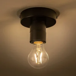 Plafonnier*alinea Plafonnier électrifié en métal D10cm - Noir