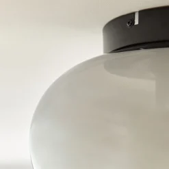 Plafonnier*alinea Plafonnier électrifié en verre fumé D30,5cm - Noir