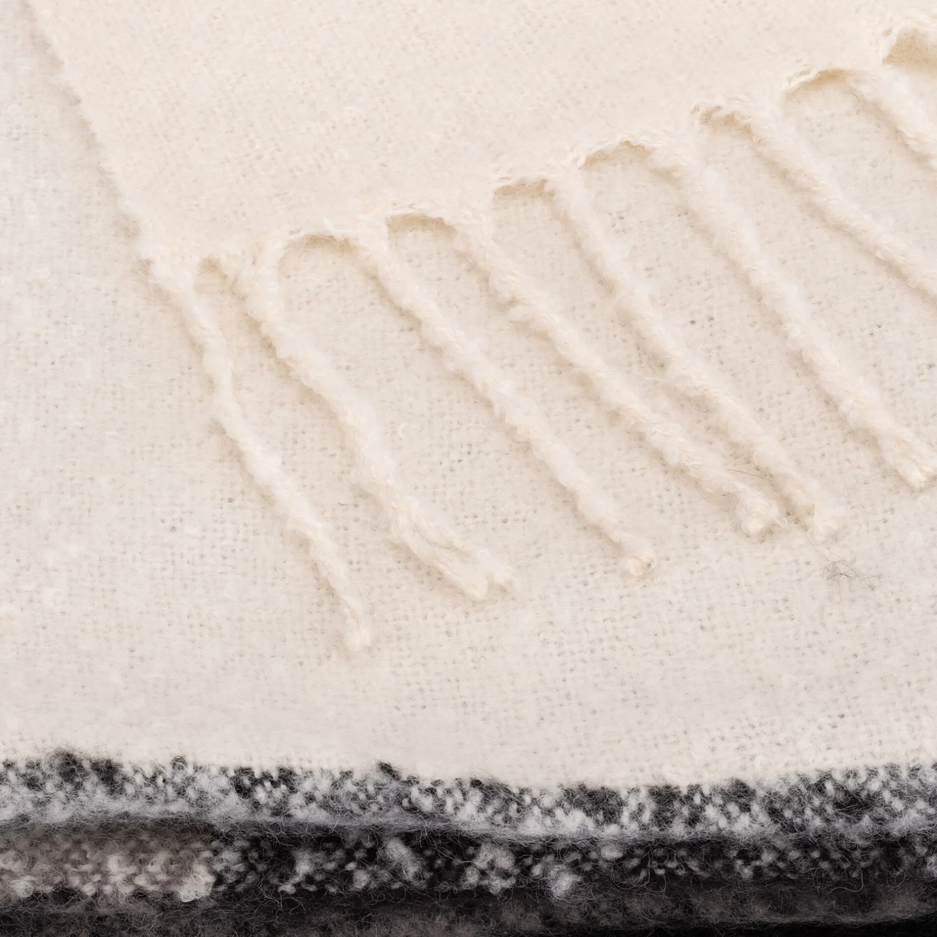 Plaid*alinea Plaid à carreaux en acrylique 130x170cm - et blanc Noir