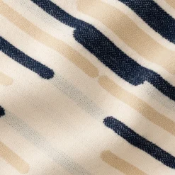 Plaid*alinea Plaid en coton à rayures finition franges 127x170cm - Bleu