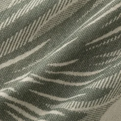 Plaid*alinea Plaid en laine à motif végétal finition point de cheval 125x170cm - Vert