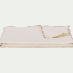 Plaid*alinea Plaid en triple gaze de coton finition point de cheval 130x170cm - ventoux Blanc