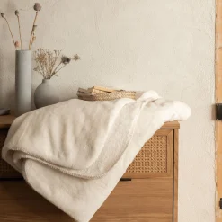 Plaid*alinea Plaid imitation fourrure - ventoux 130x170cm Blanc