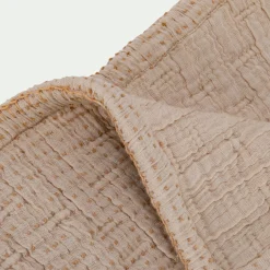 Plaid*alinea Plaid matelassé en coton motif pois finition surpiqure 130x170cm - Beige