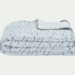 Plaid*alinea Plaid réversible effet fourrure - 130x170cm Gris