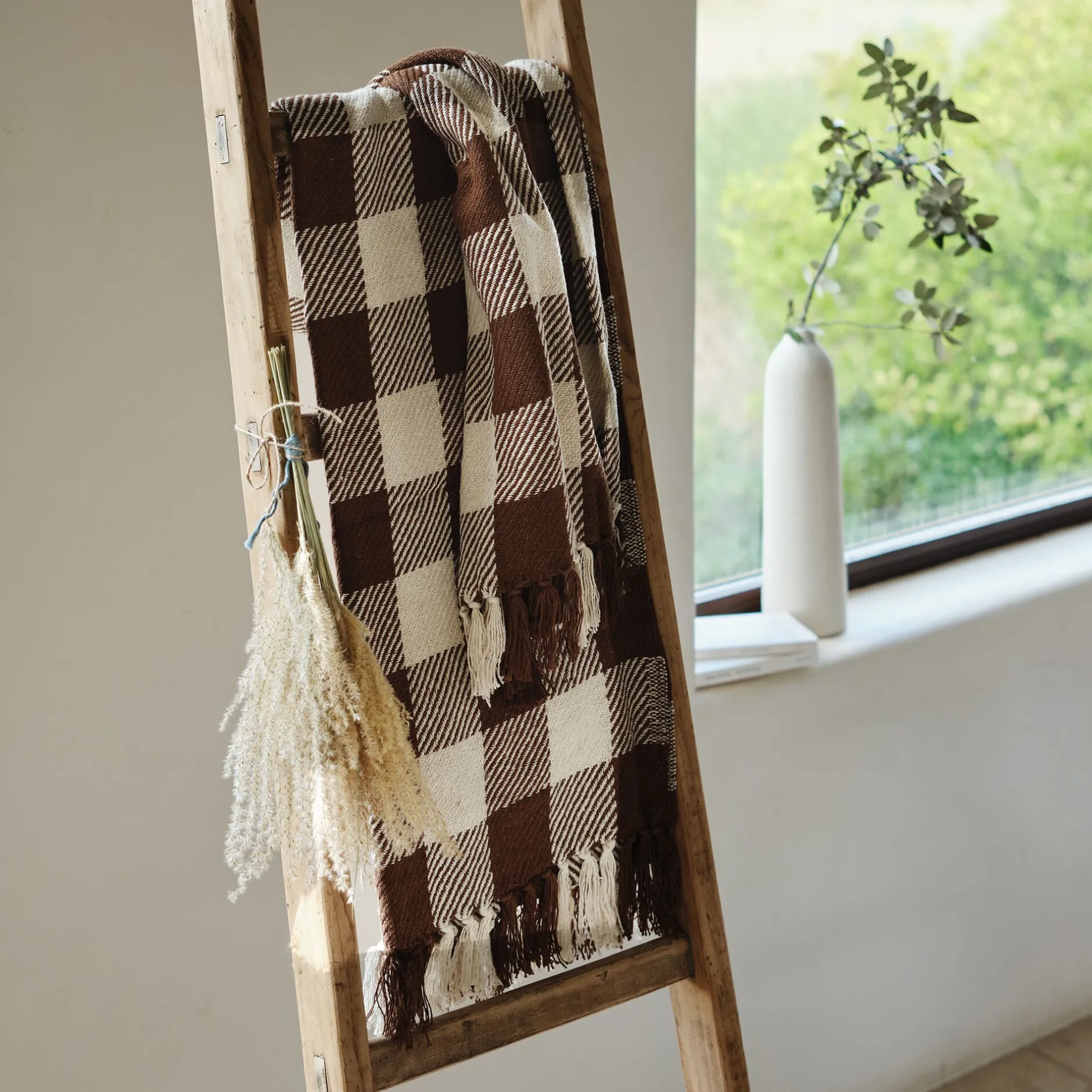 Plaid*alinea Plaid tartan en coton 130x170cm - mousse Vert