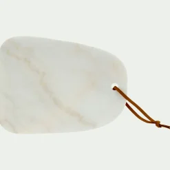Salière Et Poivrière*alinea Planche à découper en marbre L30cm - Blanc