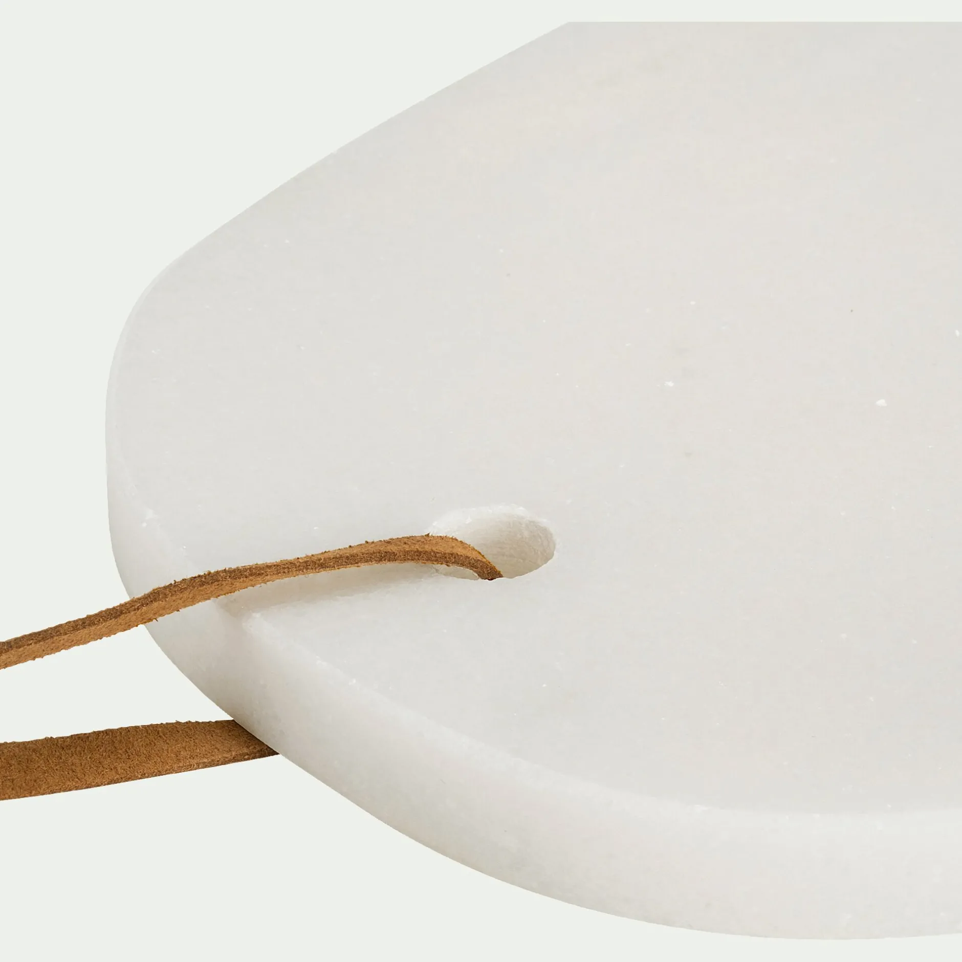 Salière Et Poivrière*alinea Planche à découper en marbre L30cm - Blanc