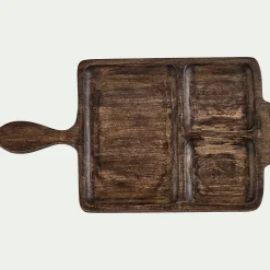 Plateau|Plat De Service Et Saladier*alinea Planche de présentation en bois de manguier L43,5cm - Marron