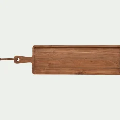 Plat De Service Et Saladier*alinea Planche de présentation sur pied en bois d'acacia L74cm - Naturel