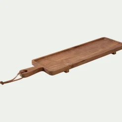 Plat De Service Et Saladier*alinea Planche de présentation sur pied en bois d'acacia L74cm - Naturel
