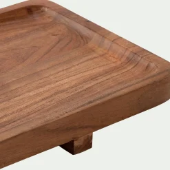 Plat De Service Et Saladier*alinea Planche de présentation sur pied en bois d'acacia L74cm - Naturel