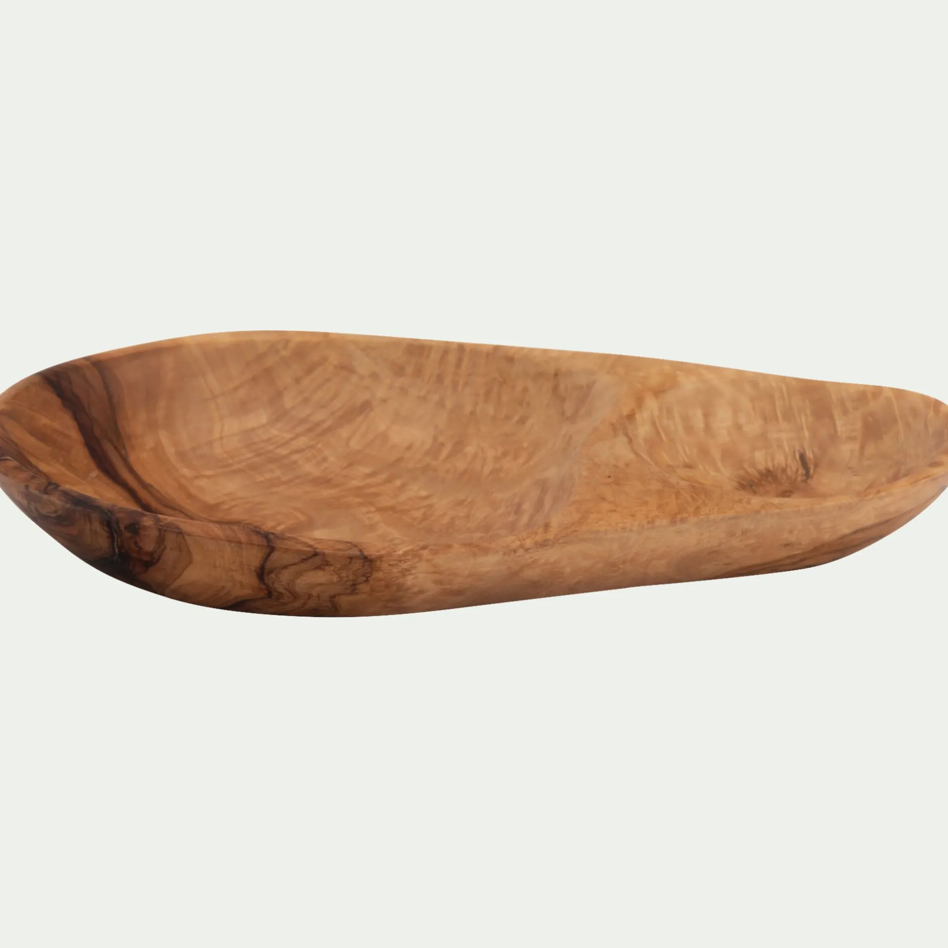 Plat De Service Et Saladier*alinea Plat à olives en bois d'olivier L17cm - Naturel