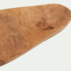 Plat De Service Et Saladier*alinea Plat à olives en bois d'olivier L17cm - Naturel