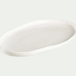 Plat De Service Et Saladier*alinea Plat de présentation en porcelaine L37cm - Blanc