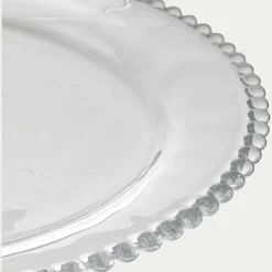 Plat De Service Et Saladier*alinea Plat de présentation en verre D34cm - Transparent