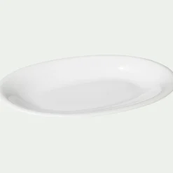 Plat De Service Et Saladier|Assiette De Noël*alinea Plat de présentation ovale en porcelaine qualité hôtelière L33cm - Blanc