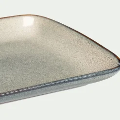 Plat De Service Et Saladier|Assiette De Noël*alinea Plat en grès émail réactif L35cm - olivier Vert