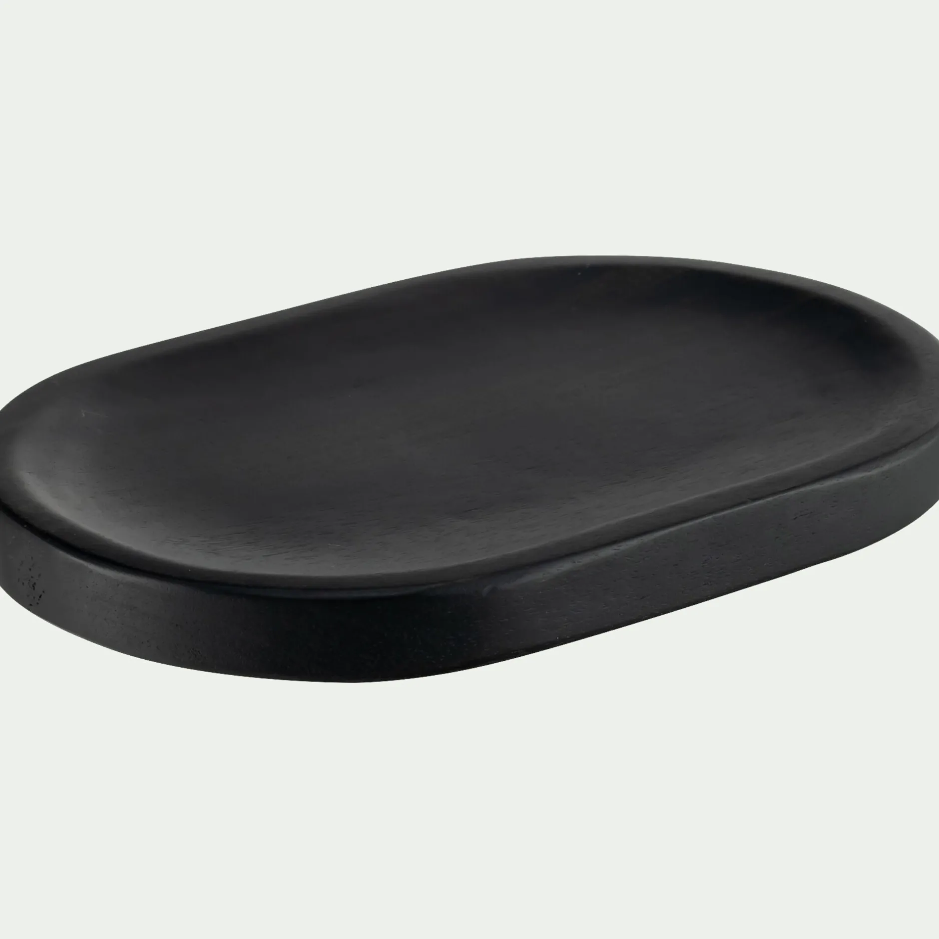 Décoration À Poser*alinea Plateau déco en bois de manguier 30x20cm - Noir