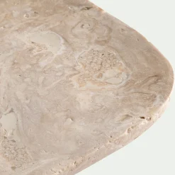 Décoration À Poser*alinea Plateau déco en travertin 25x18cm - Beige