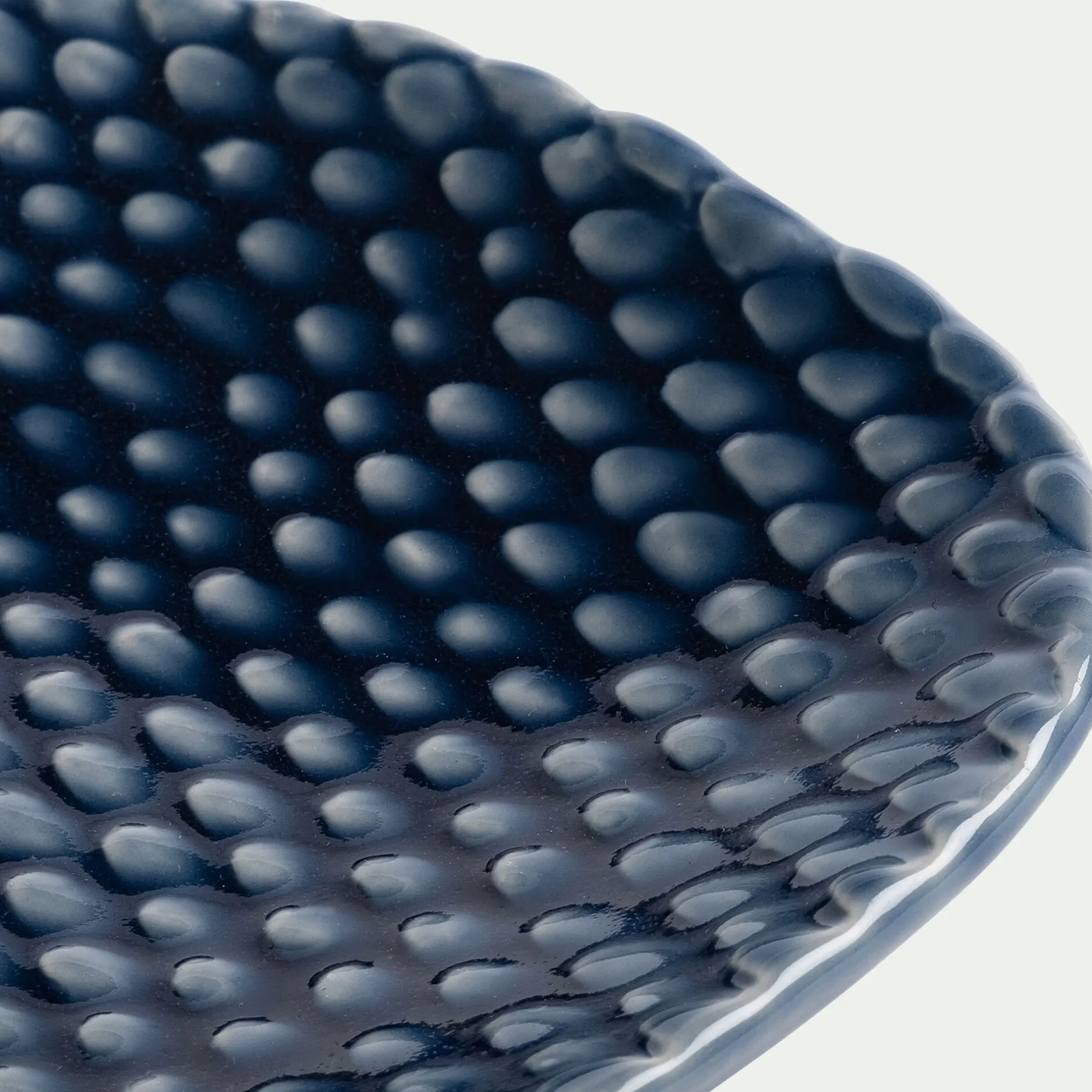 Décoration À Poser*alinea Plateau décoratif en grès 18x33cm - Bleu