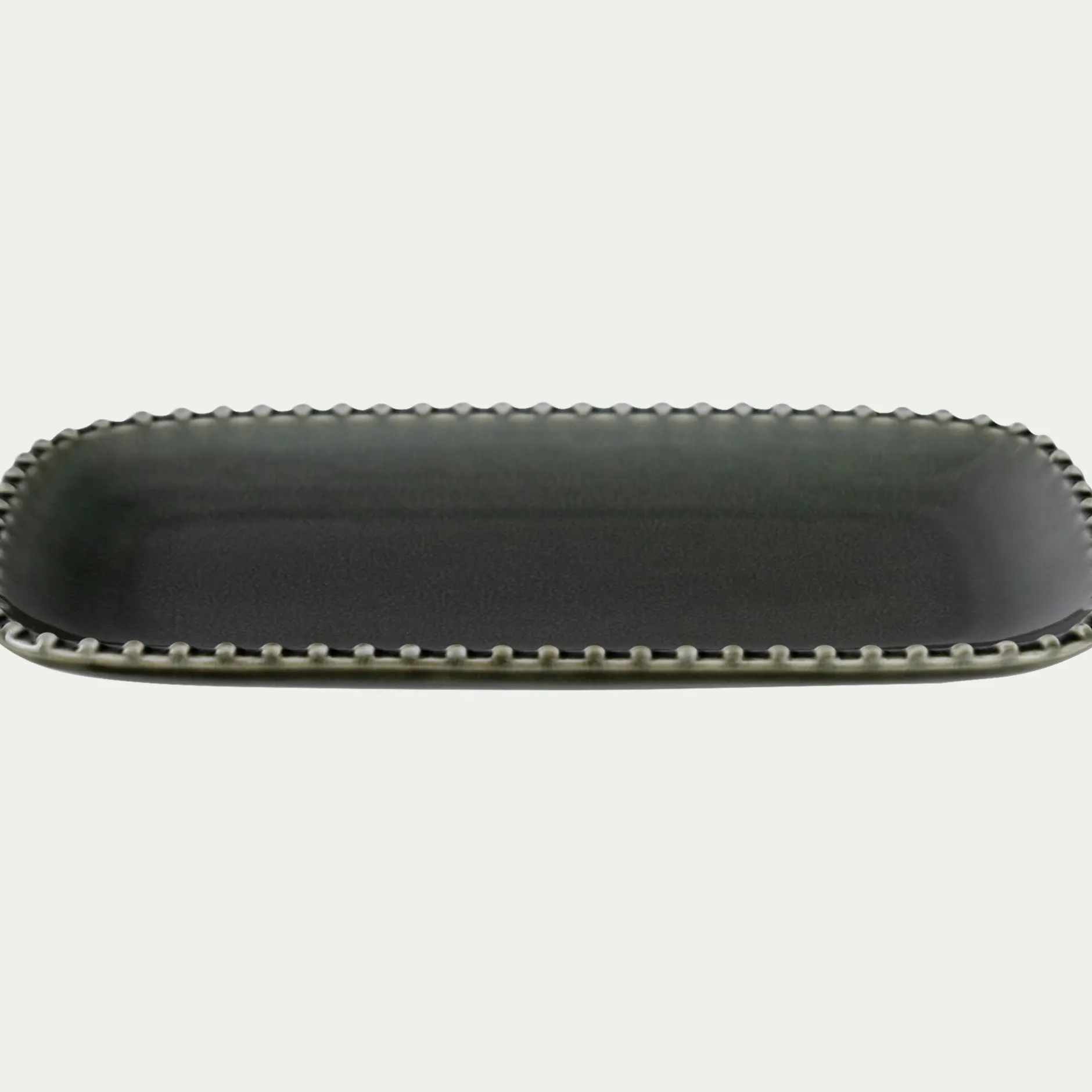 Décoration À Poser*alinea Plateau décoratif en porcelaine 14x25cm - Vert