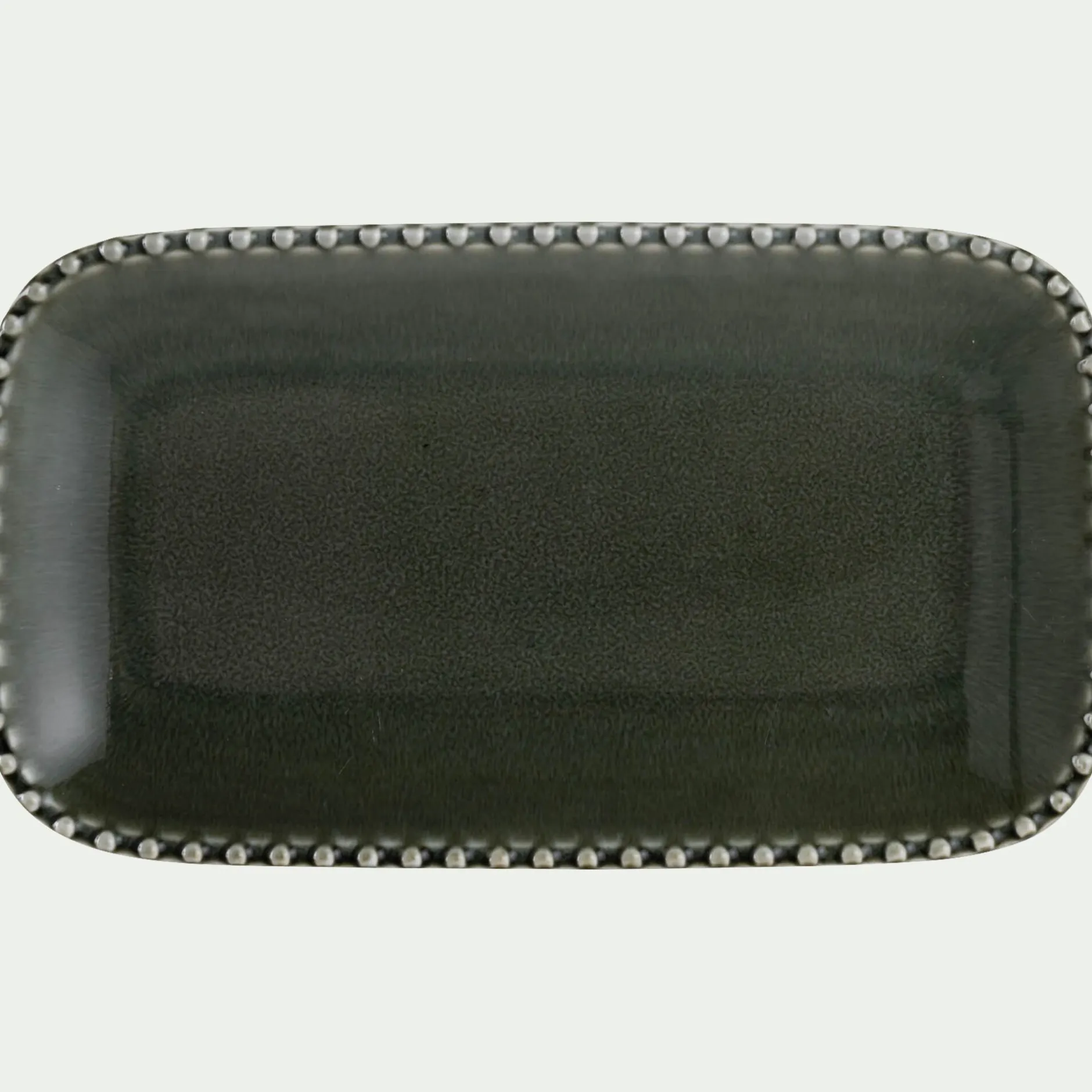 Décoration À Poser*alinea Plateau décoratif en porcelaine 14x25cm - Vert