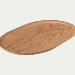 Décoration À Poser*alinea Plateau décoratif ovale en bois de saule 25x40cm - Bois clair