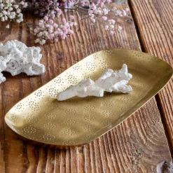 Décoration À Poser*alinea Plateau décoratif ovale en fer L24cm - Cuivré