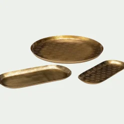 Décoration À Poser*alinea Plateau décoratif ovale en fer L24cm - Cuivré