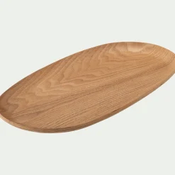 Décoration À Poser*alinea Plateau décoratif ovale en bois de saule 18x35cm - Bois clair