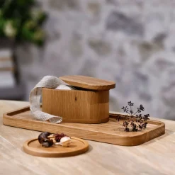 Décoration À Poser*alinea Plateau en bois de manguier 35cm - Naturel