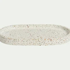Accessoire De Salle De Bain*alinea Plateau en terrazzo L23cm - Blanc