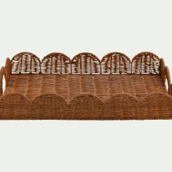 Plateau*alinea Plateau rectangulaire en rotin L46cm - Marron