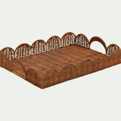 Plateau*alinea Plateau rectangulaire en rotin L46cm - Marron