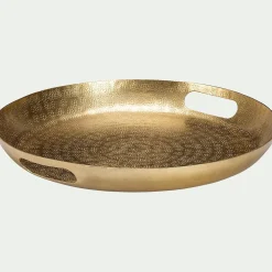 Décoration À Poser|Décoration De La Table De Noël*alinea Plateau rond en aluminium D40cm - Doré